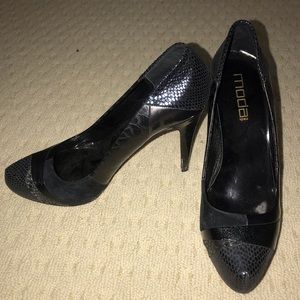 Moda spana pumps black w bluish tones